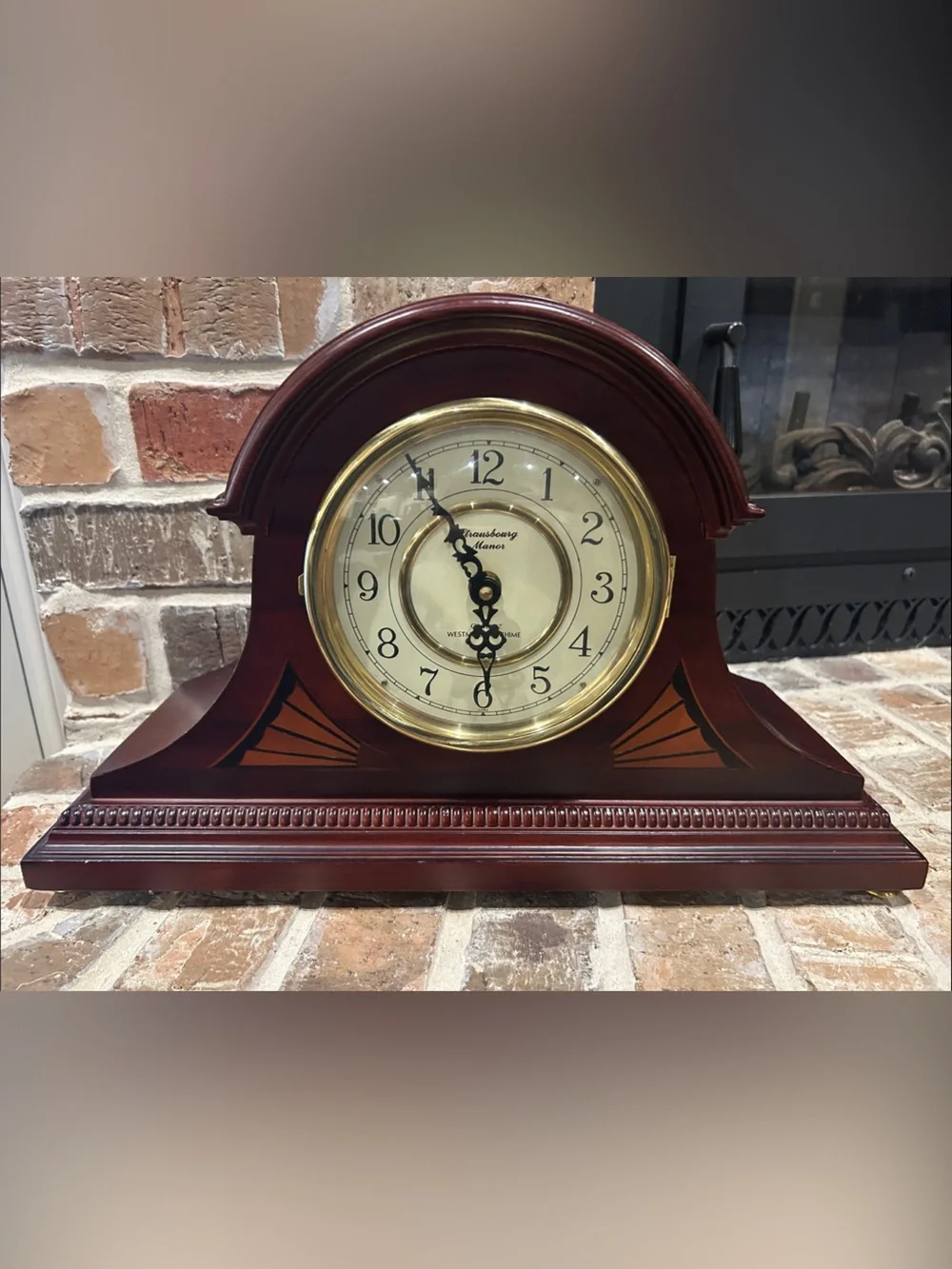 Mahogany Wall Mantel Clock - Brown